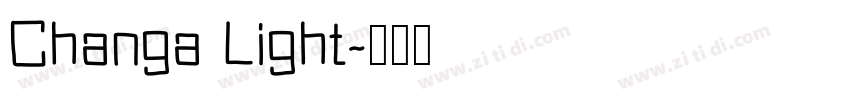 Changa Light字体转换